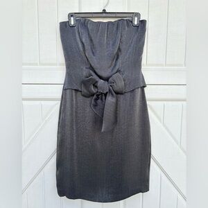 The Limited Strapless Gray Shimmer Dress Size 4 Cocktail Wedding Party